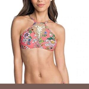 Vera Bradley Harper High-Neck Reversible Bikini Swimsuit SwimTop M 8/10 NWOT